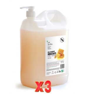 Pack de 3 unidades Gel Champú Miel Y Jalea Real 5 Litros Tot Herba
