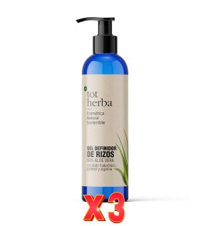 Pack de 3 unidades Gel Definidor De Rizos Aloe Vera 96% 300 Ml Tot Herba