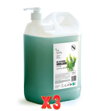 Pack de 3 unidades Gel Ducha Algas 5 Litros Tot Herba