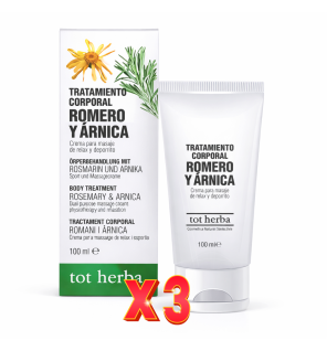 Pack de 3 unidades Tratamiento Corporal Romero Y Arnica 100 Ml Tot Herba