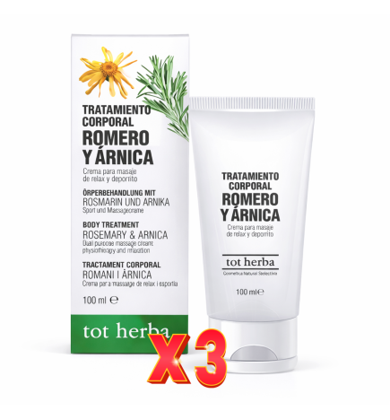 Pack de 3 unidades Tratamiento Corporal Romero Y Arnica 100 Ml Tot Herba