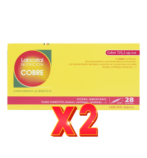 Pack de 2 unidades Cobre 4 28X2Ml Ampollas Labcatal