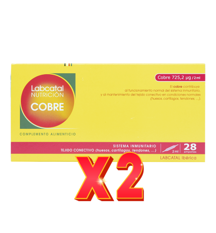 Pack de 2 unidades Cobre 4 28X2Ml Ampollas Labcatal