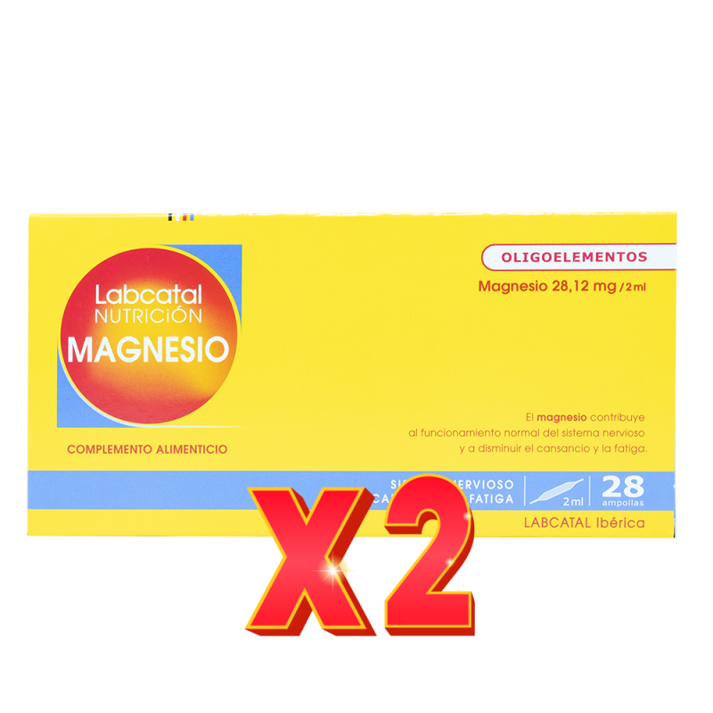 Pack de 2 unidades Magnesio 9 28X2Ml Ampollas Labcatal