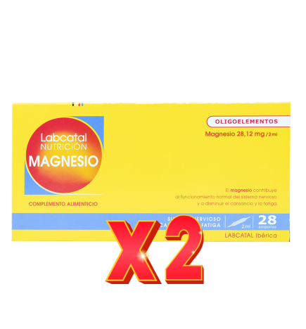 Pack de 2 unidades Magnesio 9 28X2Ml Ampollas Labcatal