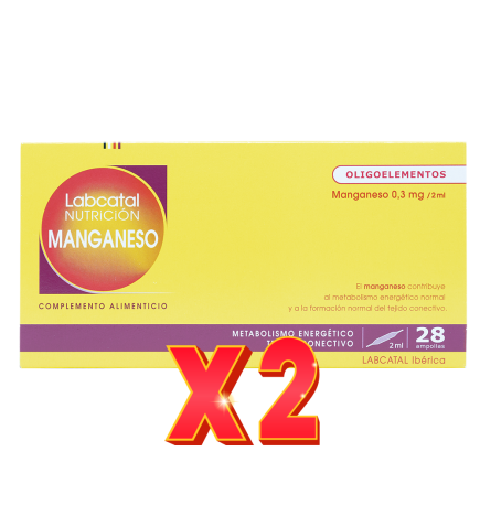 Pack de 2 unidades Manganeso 10 28X2Ml Ampollas Labcatal