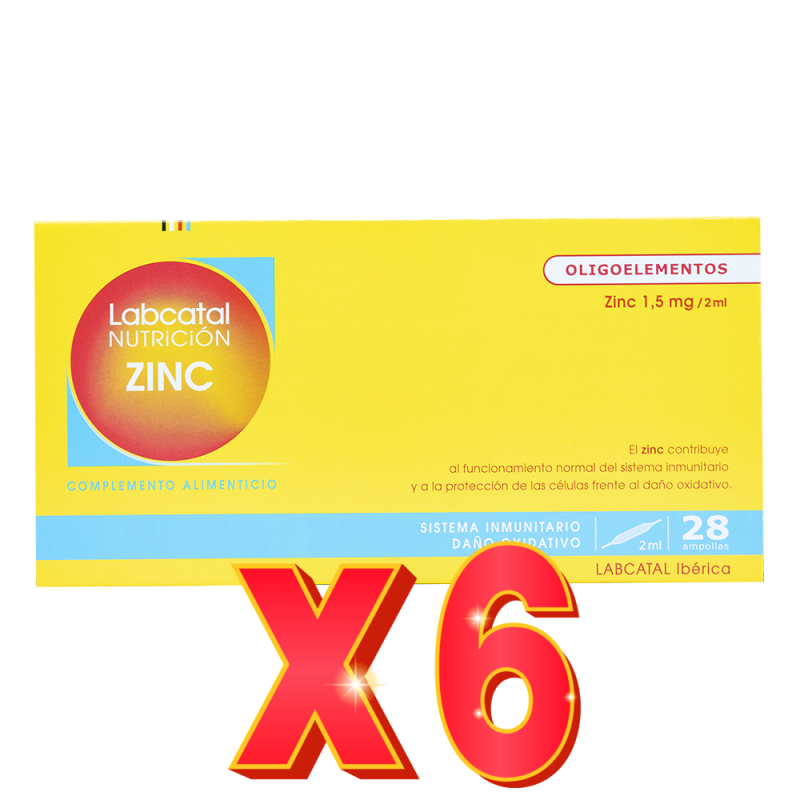 Pack de 6 unidades Zinc 18 28X2Ml Ampollas Labcatal