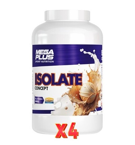 Pack de 4 unidades Isolate Concept 1Kg Vainilla Mega Plus