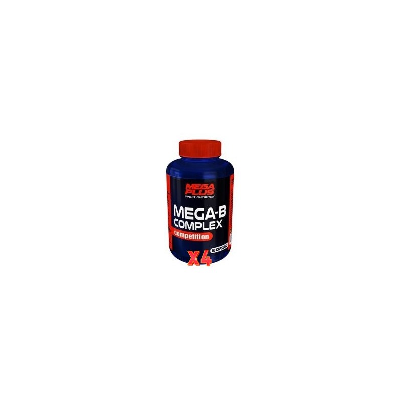 Pack de 4 unidades Mega-B Complex 60 Cápsulas Competit Mega Plus Pack de 4 unidades Mega-B Complex 60 Cápsulas Competit Mega Plus