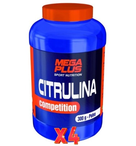 Pack de 4 unidades Citrulina Malato 300 G Competi Mega Plus