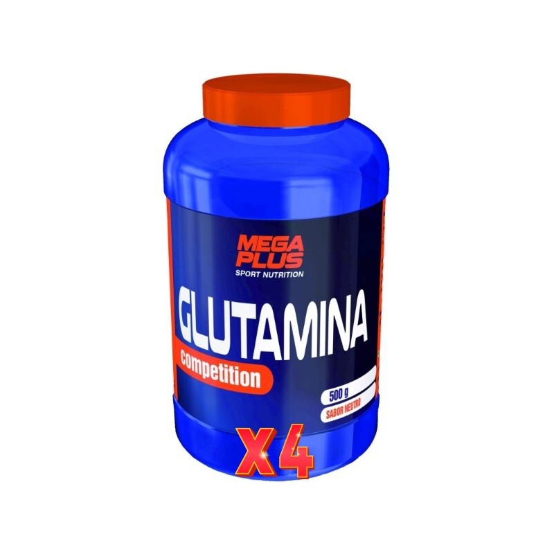 Pack de 4 unidades Glutamina 500 G Competition Mega Plus