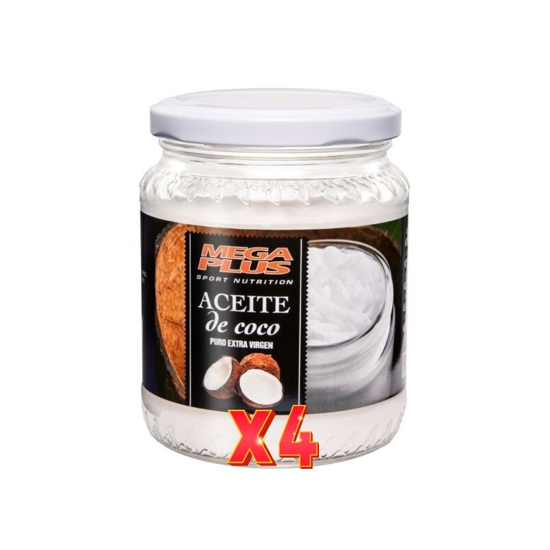 Pack de 4 unidades Aceite Coco Eco Mplus 250 G Mega Plus