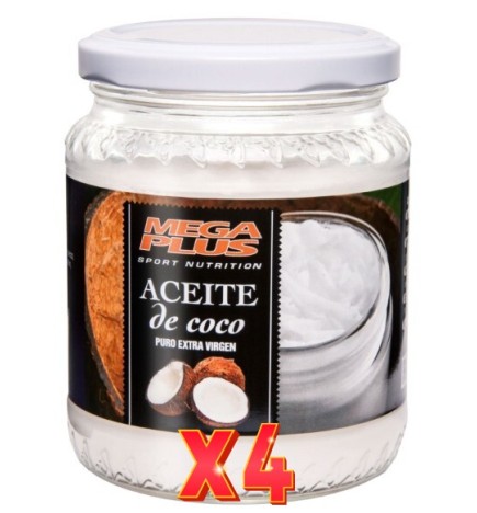 Pack de 4 unidades Aceite Coco Eco Mplus 250 G Mega Plus