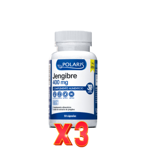 Pack de 3 unidades Jengibre 400 Mg 50 Cápsulas Polaris