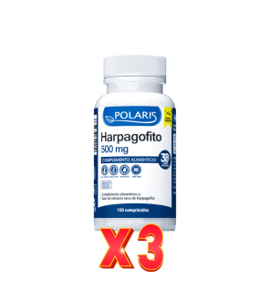 Pack de 3 unidades Harpagofito 500 Mg 150 Comprimidos Polaris