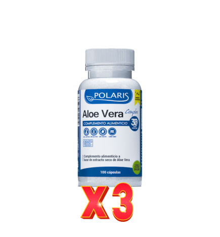 Pack de 3 unidades Aloe Vera 100 Cápsulas Polaris