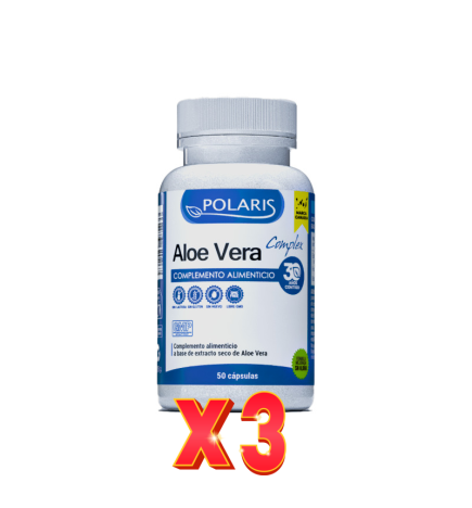 Pack de 3 unidades Aloe Vera 50 Cápsulas Polaris