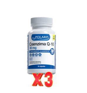Pack de 3 unidades Coenzima Q10 30 Mg 30 Cápsulas Polaris