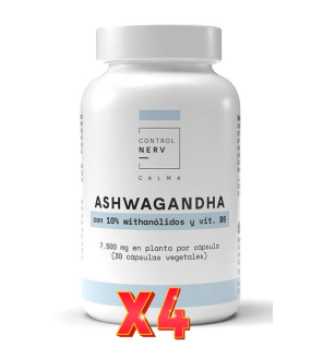 Pack de 4 unidades Ashwagandha 30 Cápsulas Vegetales Herbora