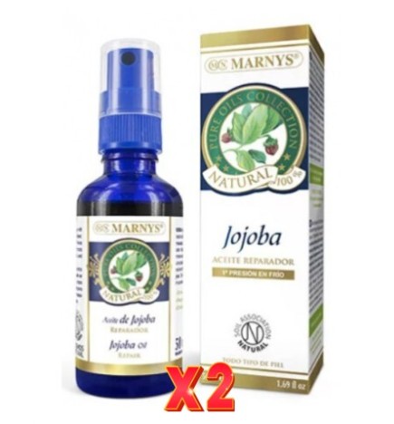 Pack de 2 unidades Aceite De Jojoba Botella Con Spray 50 Ml Marnys