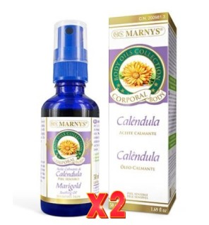 Pack de 2 unidades Aceite Corporal De Calendula   Botella Con Spray 50 Ml Marnys