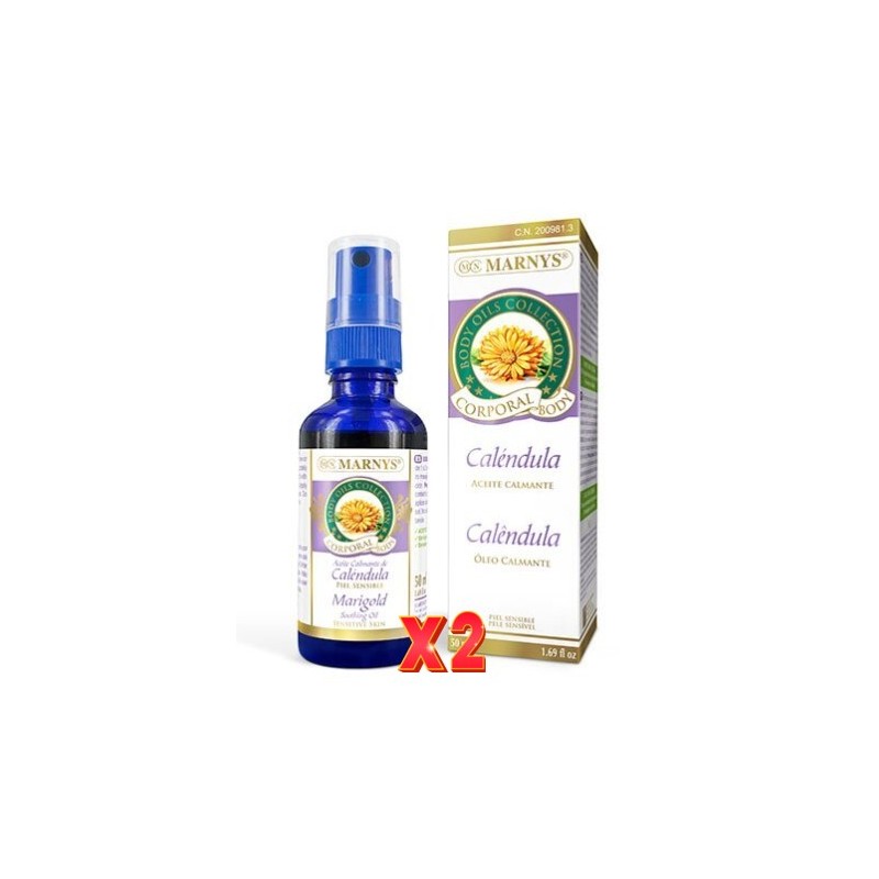 Pack de 2 unidades Aceite Corporal De Calendula Botella Con Spray 50 Ml Marnys Pack de 2 unidades Aceite Corporal De Calendula Botella Con Spray 50 Ml Marnys