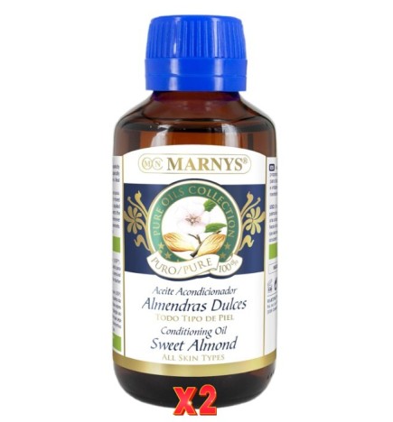 Pack de 2 unidades Aceite De Almendras DulcesBotella 125 Ml Marnys