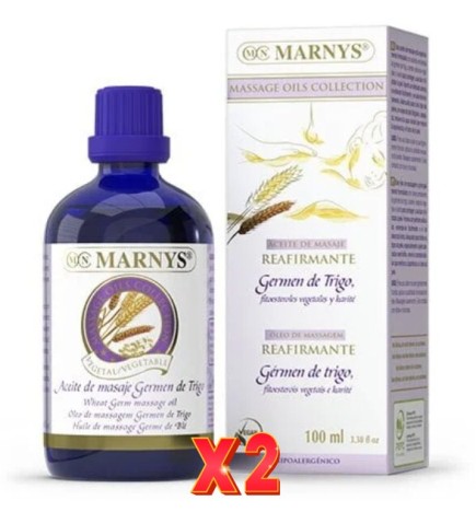 Pack de 2 unidades Aceite De Germen De Trigo MasajeBotella 100 Ml Marnys