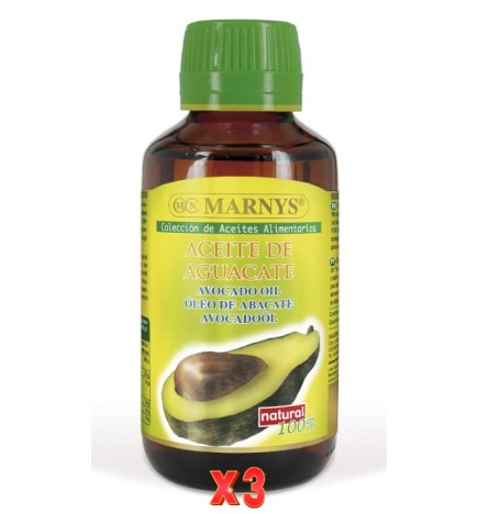 Pack de 3 unidades Aceite De AguacateBotella 125 Ml Marnys
