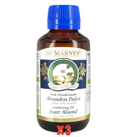 Pack de 3 unidades Aceite De Almendras DulcesBotella 125 Ml Marnys
