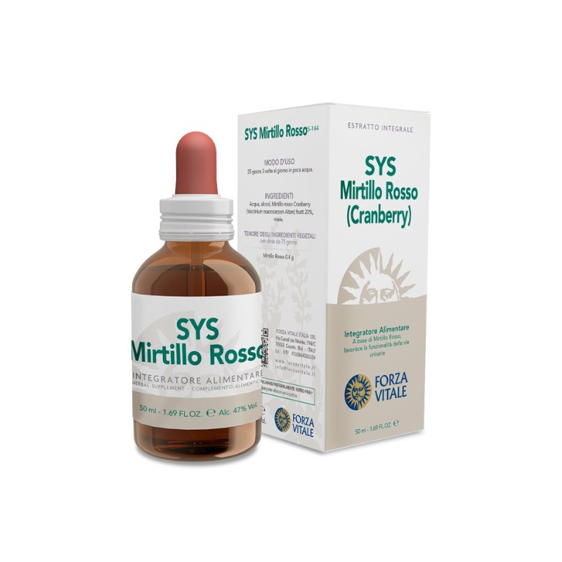 Sys Mirtillo Rosso (Cranberry) 50 Ml Forza Vitale