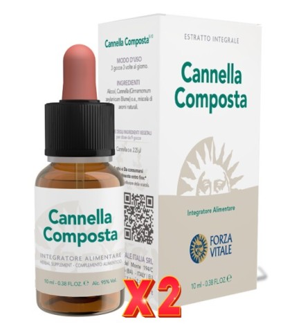 Pack de 2 unidades Cannella Composta (Plata) 10 Ml Forza Vitale