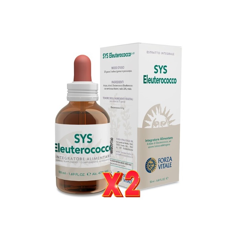 Pack de 2 unidades Sys Eleuterococco (Eleuterococo) 50 Ml Forza Vitale