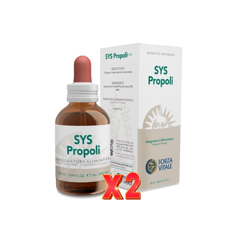 Pack de 2 unidades Sys Propoli (Propóleo) 50 Ml Forza Vitale Pack de 2 unidades Sys Propoli (Propóleo) 50 Ml Forza Vitale