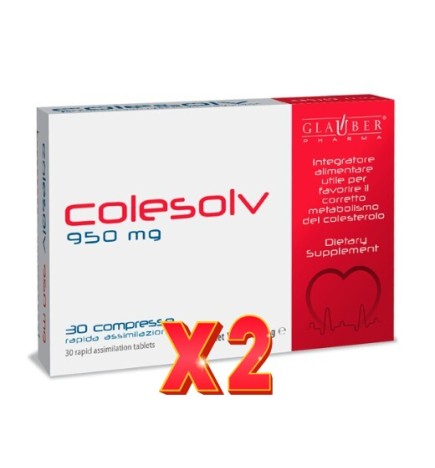 Pack de 2 unidades Colesolv 30 Comprimidos Glauber Pharma