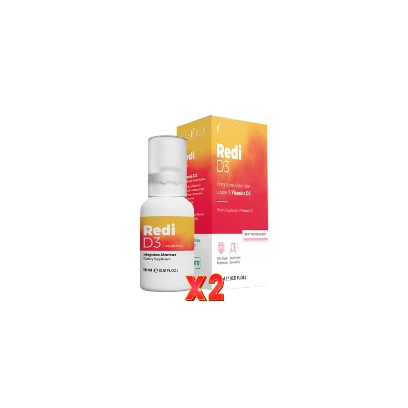 Pack de 2 unidades Redi D3 15 Ml Glauber Pharma