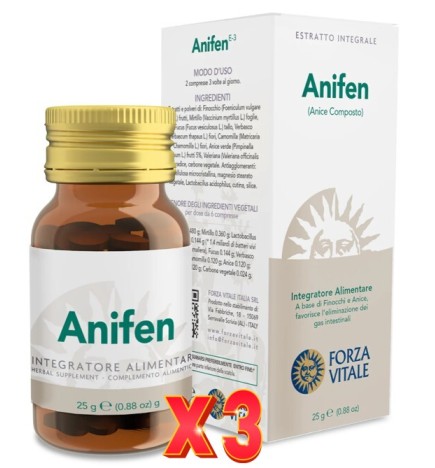 Pack de 3 unidades Anifen (Ánice Composto) 25 G Forza Vitale
