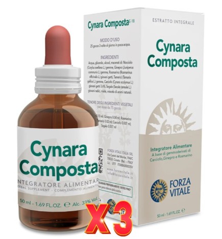 Pack de 3 unidades Cynara Composta 50 Ml Forza Vitale