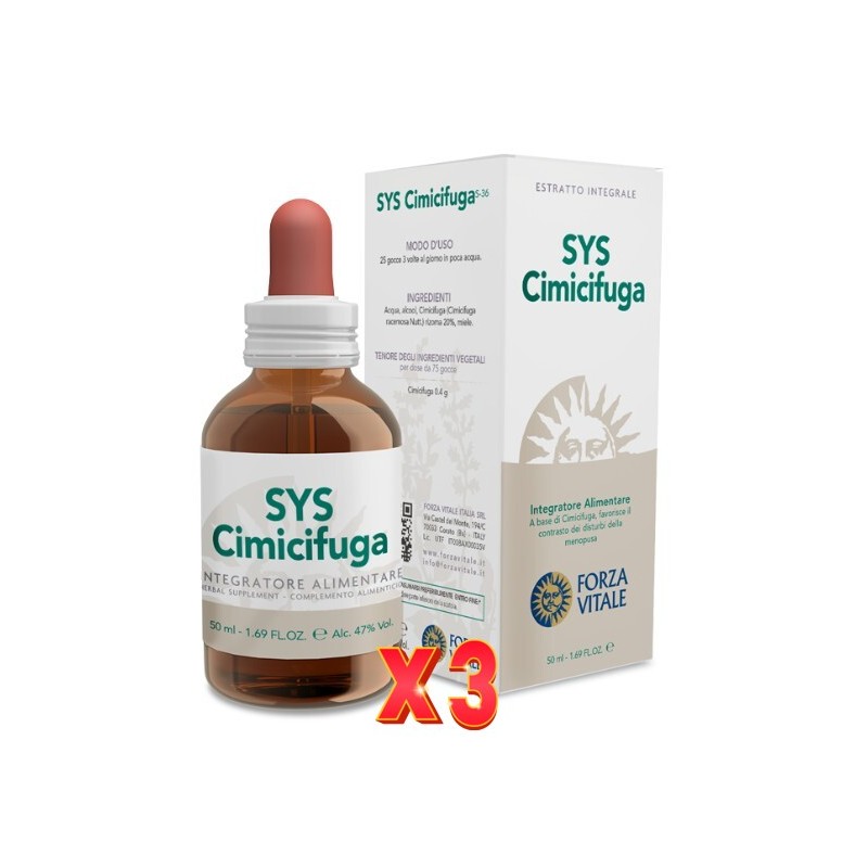 Pack de 3 unidades Sys Cimicifuga 50 Ml Forza Vitale Pack de 3 unidades Sys Cimicifuga 50 Ml Forza Vitale
