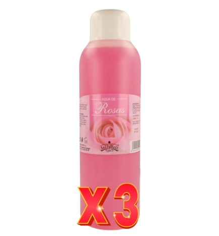 Pack de 3 unidades Agua De Rosas 1L Jellybell