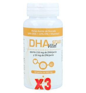 Pack de 3 unidades Dha Vital Star 60 Cápsulas Jellybell