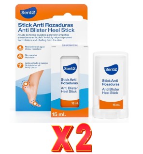 Pack de 2 unidades Senti2 Stick Anti-Rozaduras Pies 15Ml Senti2