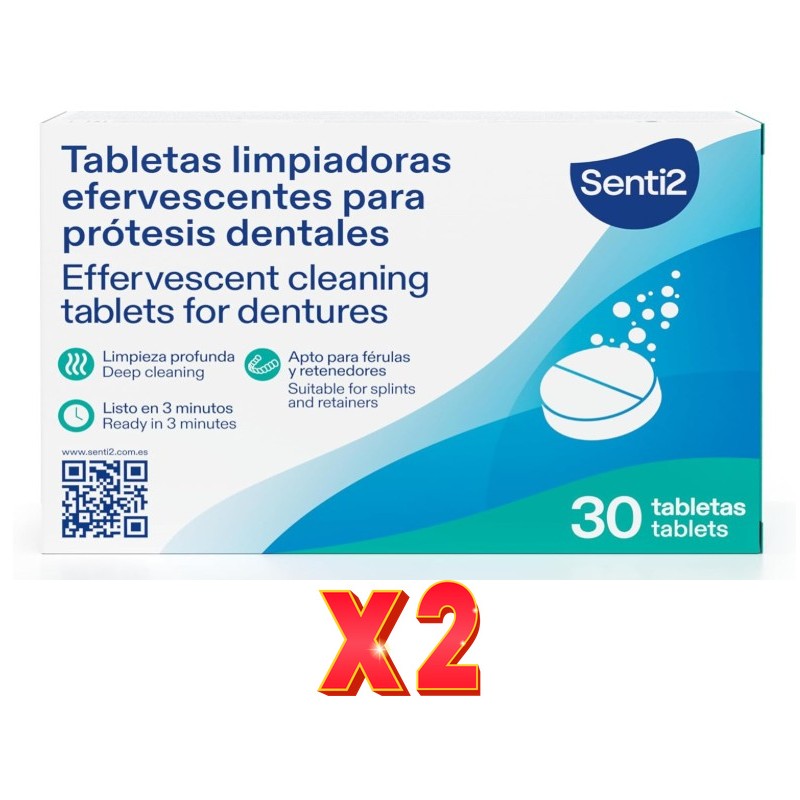 Pack de 2 unidades Senti2 Tabletas Limpiadoras 30Ud Senti2 Pack de 2 unidades Senti2 Tabletas Limpiadoras 30Ud Senti2