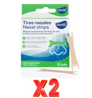 Pack de 2 unidades Senti2 Tiras Nasales 10Ud Senti2