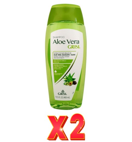 Pack de 2 unidades Grisi Champu Aloe 400 Ml. Grisi