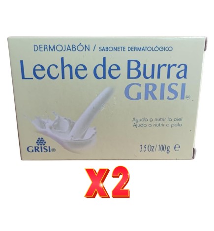 Pack de 2 unidades Grisi Dermojabon Leche De Burra100G Grisi