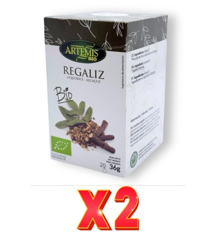 Pack de 2 unidades Artemis Infusion Regaliz Eco 20 Bolsitas Artemis