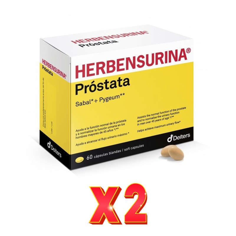 Pack de 2 unidades Herbensurina Prostata 60Perlas Deiters Pack de 2 unidades Herbensurina Prostata 60Perlas Deiters