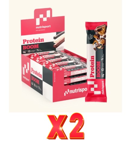 Pack de 2 unidades Nutrisport Barrita Protein Boom Choco Peanuts 24Ud Nutrisport
