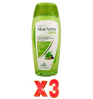 Pack de 3 unidades Grisi Champu Aloe 400 Ml. Grisi